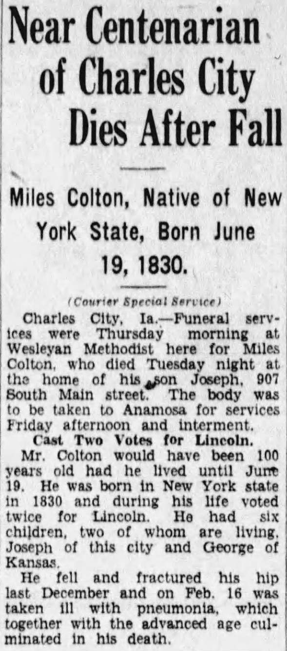 Clipping from The Courier